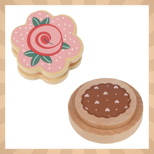 Gyermekek számára készült nagy fa teáskészlet, 15 elemes, pasztell színekkel, CE és EN71 tanúsítással - Kruzzel 26418