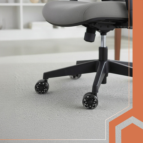 2,5" Ruhhy Szék Kerék, Fekete, 5 Darabos Készlet - Acélcsapágyas, Csendes, Univerzális