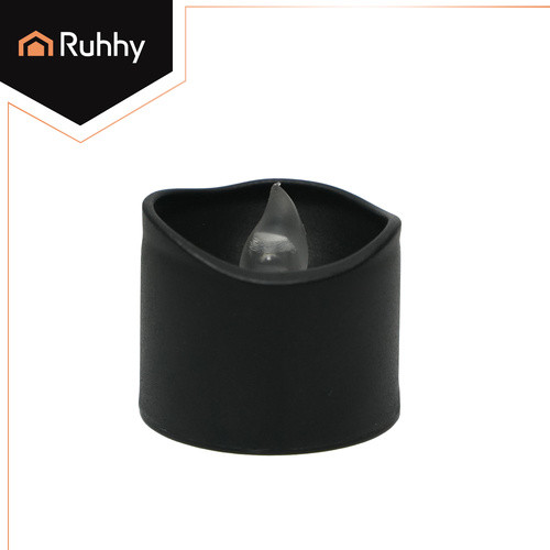 Ruhhy LED Gyertyák - 12 db, 3,6 cm, Fekete - Energiatakarékos Tealight Készlet
