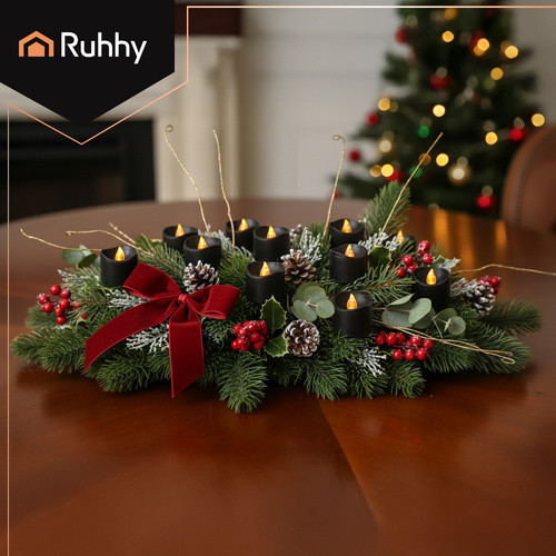 Ruhhy LED Gyertyák - 12 db, 3,6 cm, Fekete - Energiatakarékos Tealight Készlet