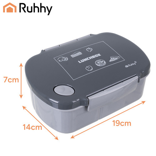 Ételhordó doboz 800 ml szürke Ruhhy 26169