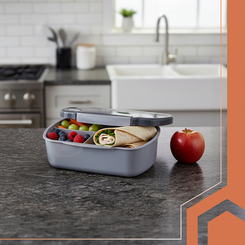 Ételhordó doboz 800 ml szürke Ruhhy 26169