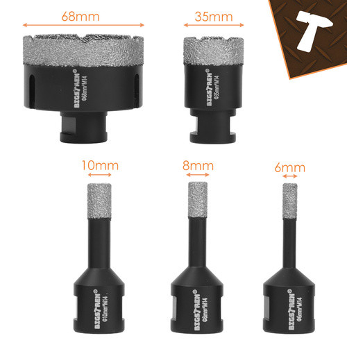 Bigstren Gyémánt Koronafúró Készlet, 6 db-os