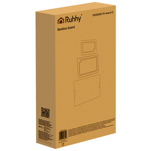 Ruhhy bambusz vágódeszka szett tartóval, 3 darabos készlet 