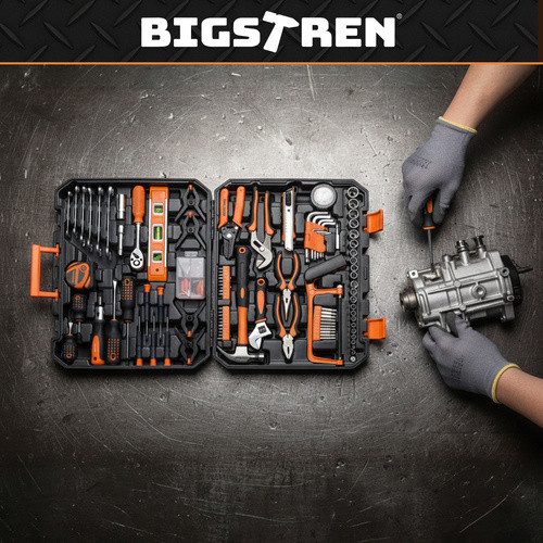 Bigstren szerszámkészlet hordozható kofferben, 168 részes 