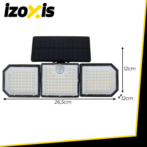 Izoxis napelemes kültéri lámpa, 167 LED, 500 lumen, mozgásérzékelős 