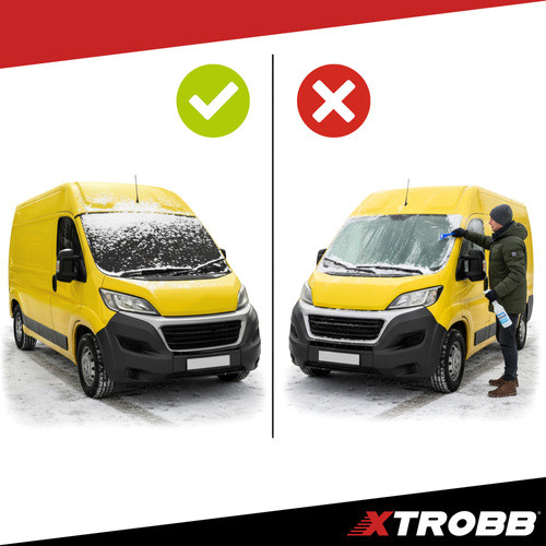 Xtrobb fagyvédő takaró kisbuszhoz, szélvédőre, rögzítő szettel 