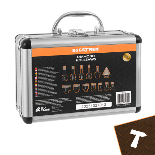 Professzionális 13 darabos Bigstren 27012 gyémánt koronafúró készlet 