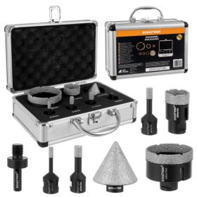   Bigstren gyémánt koronafúró készlet tárolódobozban, 7 részes 