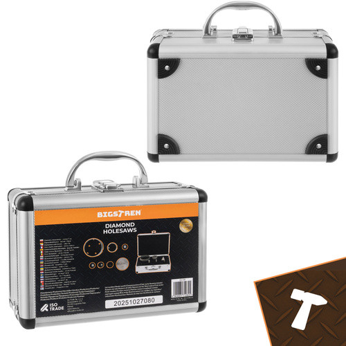 Bigstren gyémánt koronafúró készlet tárolódobozban, 7 részes 
