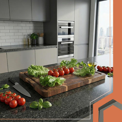 Akácfa vágódeszka, 25 cm - tartós és kíméletes késekhez