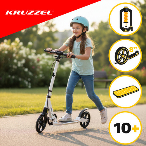 Kruzzel Hyperion összecsukható roller, 20cm kerék, ABEC-9, tárcsafék, 10+