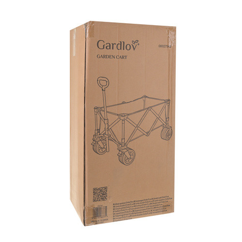 Összecsukható kerti kocsi, 150 l, 200 kg teherbírás.