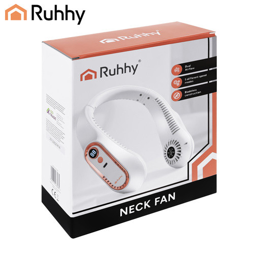 Kéz nélküli, újratölthető nyakventilátor 3 sebességfokozattal