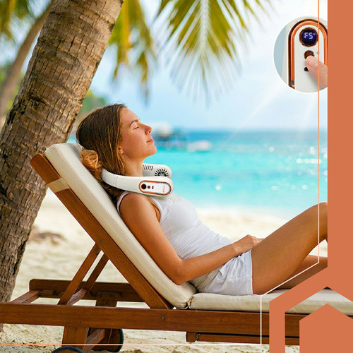 Kéz nélküli, újratölthető nyakventilátor 3 sebességfokozattal