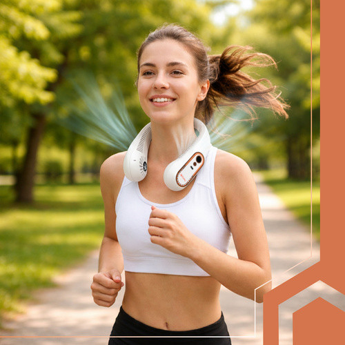 Kéz nélküli, újratölthető nyakventilátor 3 sebességfokozattal