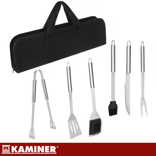 Kaminer grill szett 6 részes | hosszú nyél, könnyű tisztítás, 27178