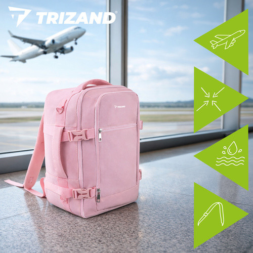 Trizand rózsaszín hátizsák 40x25x20 cm, kompakt, sokoldalú