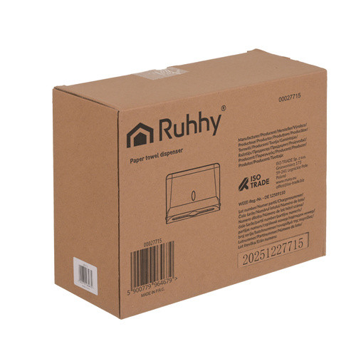 Ruhhy fehér higiénikus, takarékos papírtörlő adagoló