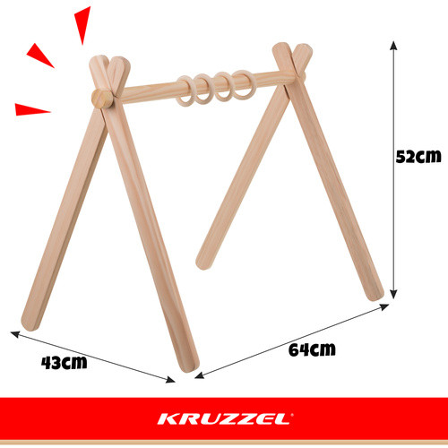 Kruzzel Fa Készségfejlesztő Állvány, biztonságos és tartós