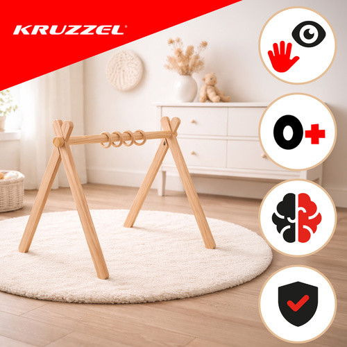 Kruzzel Fa Készségfejlesztő Állvány, biztonságos és tartós