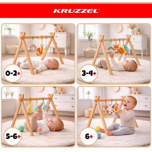 Kruzzel Fa Készségfejlesztő Állvány, biztonságos és tartós