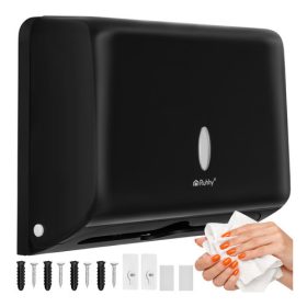   Ruhhy fekete papírtörlő adagoló: higiénia, helytakarékosság.