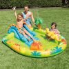Dínós kerti mini aquapark csúszdával – 249x191x109 cm