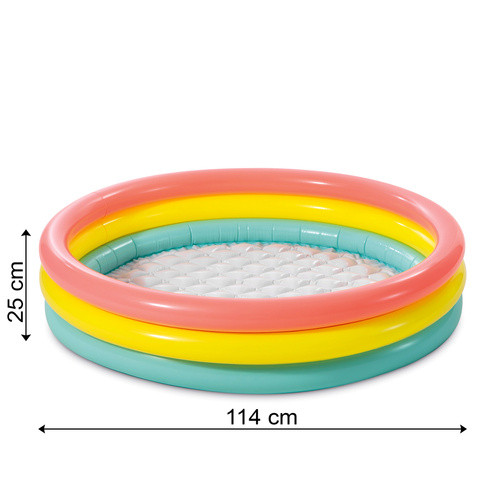 Intex 57412NP gyermekmedence - biztonságos, puha falú, 85x85x23 cm, kék