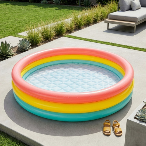 Intex 57412NP gyermekmedence - biztonságos, puha falú, 85x85x23 cm, kék