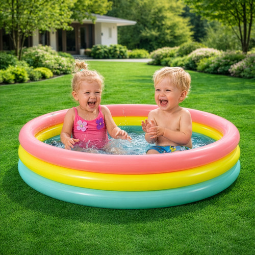 Intex 57412NP gyermekmedence - biztonságos, puha falú, 85x85x23 cm, kék