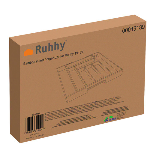 Ruhhy bambusz fiókrendező, kihúzható, 6-8 rekesszel – 33,5-50 cm széles