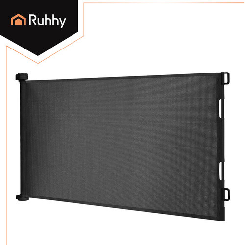 Ruhhy feltekerhető biztonsági gyerekrács ajtóhoz/lépcsőhöz, szürke, max. 140 cm