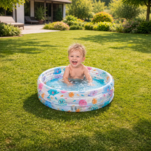 Intex 57106NP felfújható gyermekmedence, 61x22 cm, 28 l – tengeri állatokkal