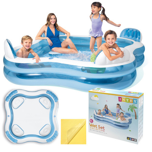 INTEX 56475NP felfújható medence 4 üléssel, 229x229x66 cm, 882L