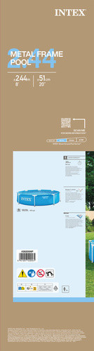 Intex 28205NP Metal Frame medence, 244x51 cm, 1820 l – Gyors felfrissülés
