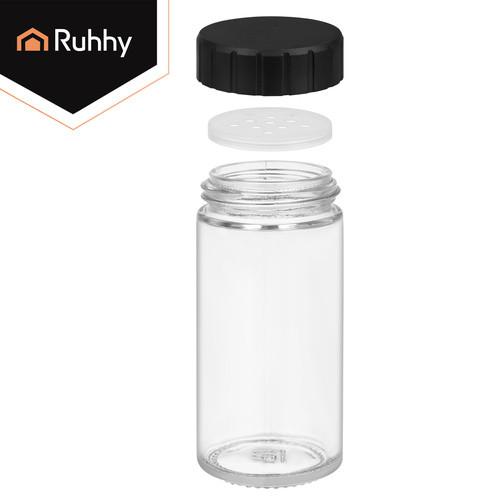 Ruhhy 20 db-os fűszertartó szett, 90 ml-es üvegekkel, 360° forgó állvánnyal