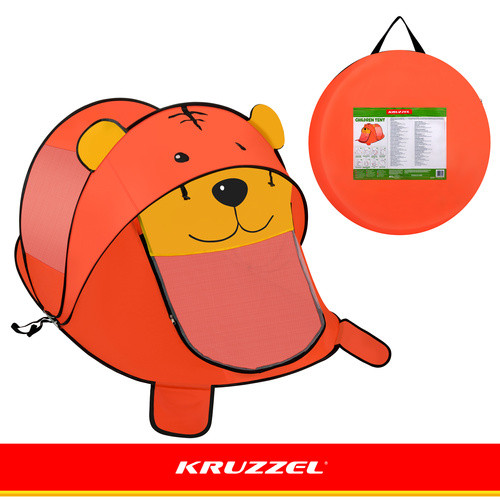 Kruzzel mackó strand sátor gyerekeknek, 180x95x82 cm, önfelállító