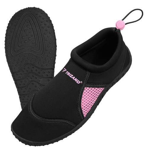 Trizand 38-as fekete-pink vízi cipő 5mm talppal – csúszásmentes védelem