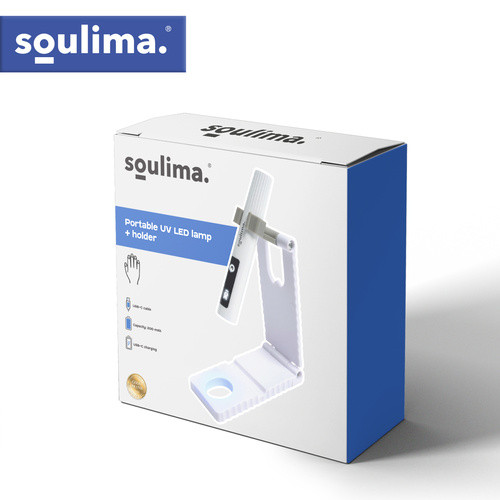 Soulima MINI 3W UV LED lámpa tartóval, USB-C töltéssel és LCD kijelzővel
