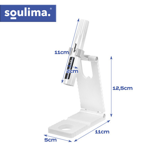 Soulima MINI 3W UV LED lámpa tartóval, USB-C töltéssel és LCD kijelzővel