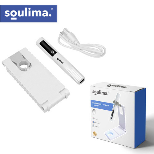 Soulima MINI 3W UV LED lámpa tartóval, USB-C töltéssel és LCD kijelzővel