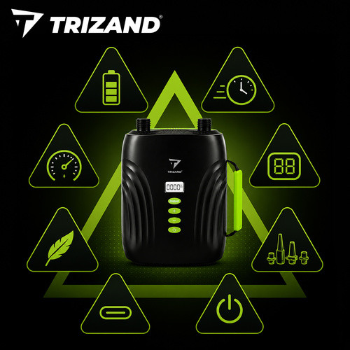 Trizand Akkumulátoros SUP Pumpa 20 PSI LCD 4000 mAh USB-C – Gyors Felfújás