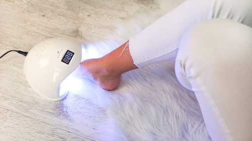 24 LED-es UV lámpa körmözéshez, 10 eltávolítható klipsszel