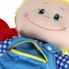 Fiú rongybaba plüssfigura, oktató játék öltözködés tanulásához, 3+