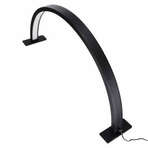 LED árnyékmentes asztali lámpa manikűrhöz, íves, fekete - 40W