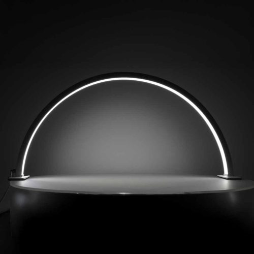 LED árnyékmentes asztali lámpa manikűrhöz, íves, fekete - 40W