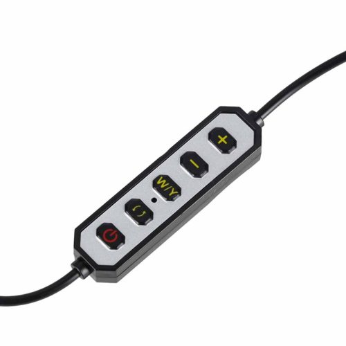 LED árnyékmentes asztali lámpa manikűrhöz, íves, fekete - 40W