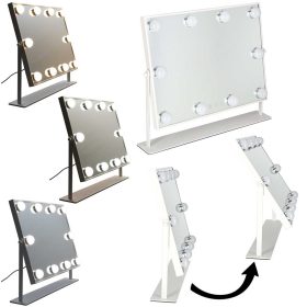   LED sminktükör 10 izzóval, 3 fényszínnel, érintőpanellel, fehér