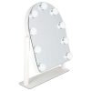 LED sminktükör 9 izzóval, érintővezérléssel, állítható fénnyel, fehér